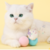 Интерактивная игрушка мячик для кошек со звуками птиц 5922 5 см розовая (Склад -Y-)