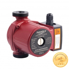 Насос циркуляційний 100Вт Hmax 6м Qmax 75л/хв Ø1½" 130мм+гайки Ø1" AQUATICA (774133)