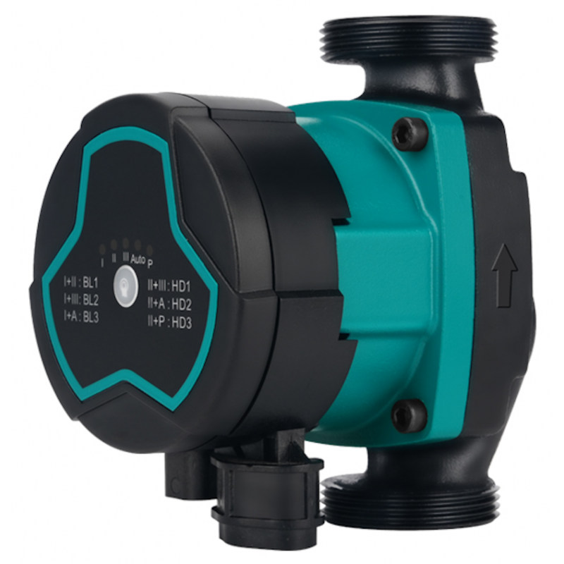 Насос циркуляційний енергозберігаючий 5-25Вт Hmax 4м Qmax 47л/хв Ø1½" 130мм + гайки Ø1" AQUATICA GPA25-4/130 III (774042)