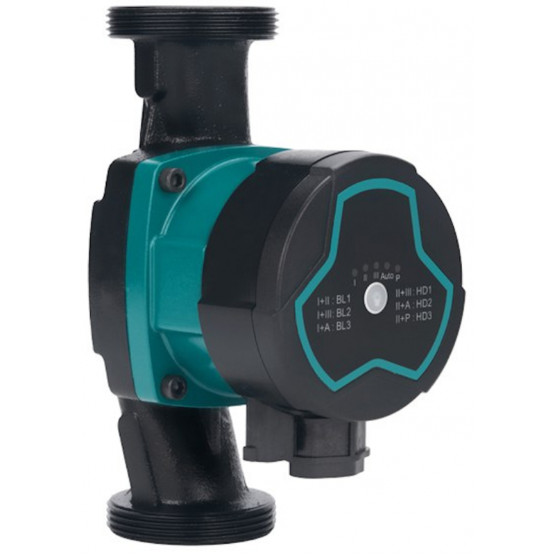 Насос циркуляційний енергозберігаючий 5-60Вт Hmax 8м Qmax 63л/хв Ø1½" 180мм + гайки Ø1" AQUATICA GPA25-8/180 III (774063)