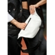 Велика тканева сумка з екошкірою на пояс бананка Sambag Tirso Max біла (80348706)