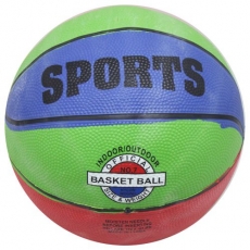 Мʼяч баскетбольний зелений+червоний+синій (BT-BTB-0033)