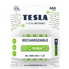 Батарейки акумуляторні TESLA AAA GREEN + RECHARGEABLE (HR03), 4 штуки (AAA RECHARGEABLE+)