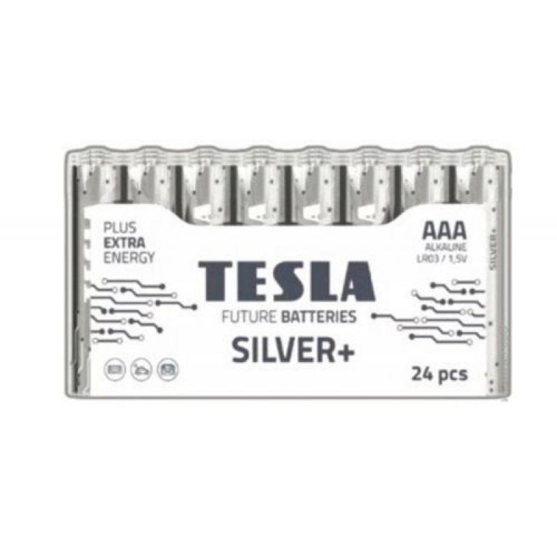 Батарейки "TESLA AAA: SILVER +, 24 шт (AAA SILVER+24M) (склад -T-)