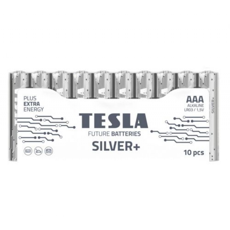 Батарейки "TESLA AАA: SILVER +, 10 шт (AAA SILVER+10M) (склад -T-)