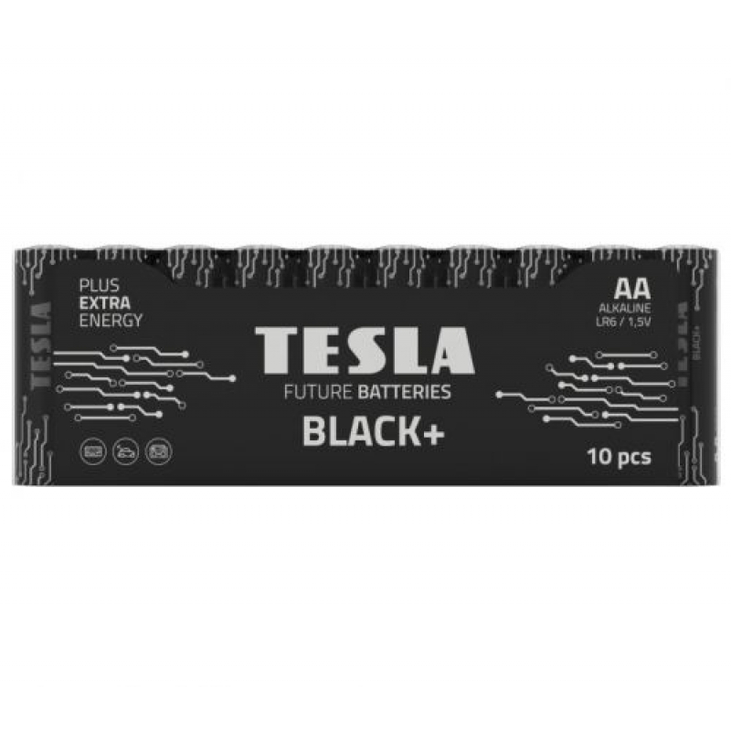 Батарейки "TESLA AA: BLACK +, 10 шт (AA BLACK+10M) (склад -T-)
