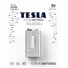 Батарейки TESLA 9V SILVER + (6LR61), 1 штука (9V SILVER+)
