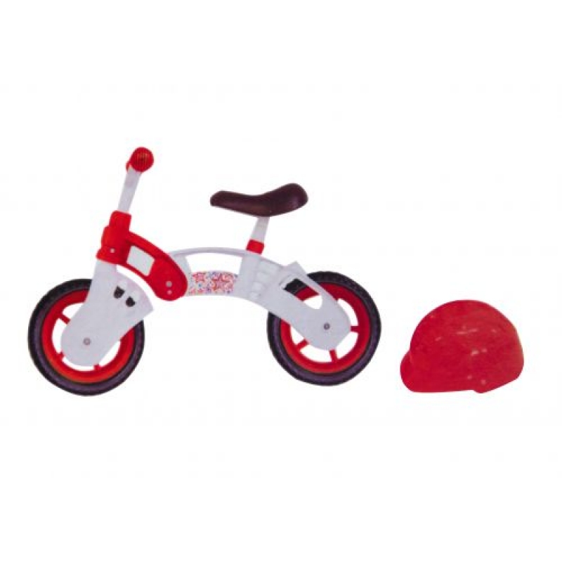Біговел "Star Bike" з шоломом, 10 "(біло-червоний) (KW-11-013) (склад -T-)