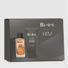 Набір для чоловіків Bi-es I'm With Him (edt/100ml+gel/150ml) 100 мл+150 мл (5902734846884)