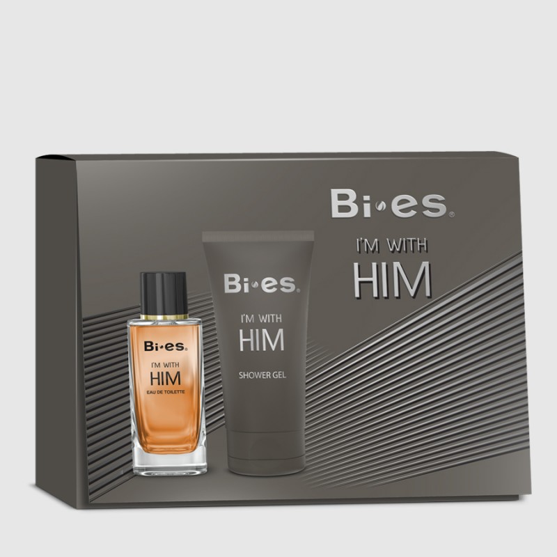 Набір для чоловіків Bi-es I'm With Him (edt/100ml+gel/150ml) 100 мл+150 мл (5902734846884)