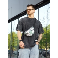 Сумка на пояс бананка Sambag Urban SKHm принт "Leaves"