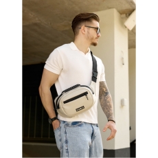 Сумка через плече бананка Sambag Flex сіра