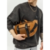 Велика шкіряна чоловіча поясна сумка бананка Sambag DynamicDart руда (80411121m)