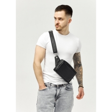Чоловіча сумка бананка Sambag Harvi чорна