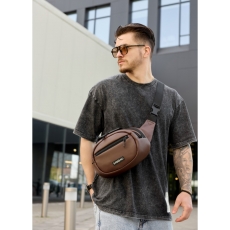 Сумка через плече бананка Sambag Flex шоколад
