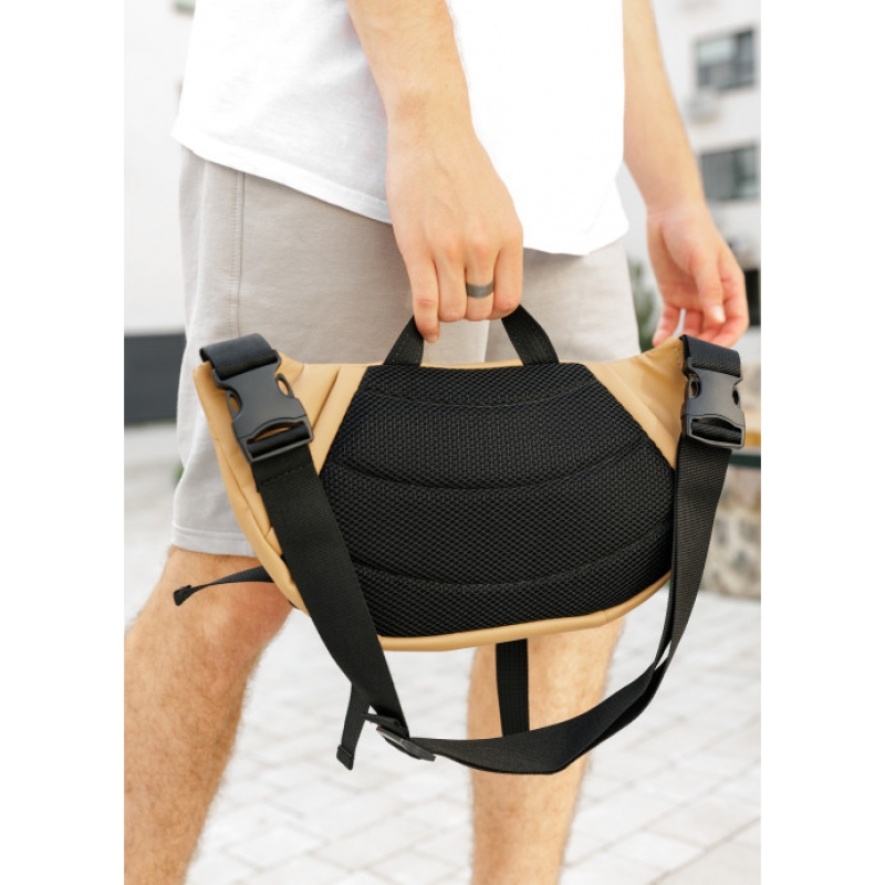 Велика чоловіча поясна сумка бананка Sambag DynamicDart беж (80411026m)