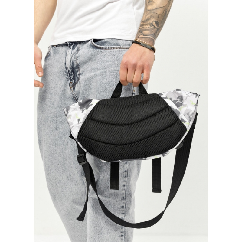 Велика чоловіча поясна сумка бананка Sambag DynamicDart тканева з принтом (80411149m)