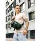 Велика чоловіча поясна сумка бананка Sambag DynamicDart зелена (80411007m)
