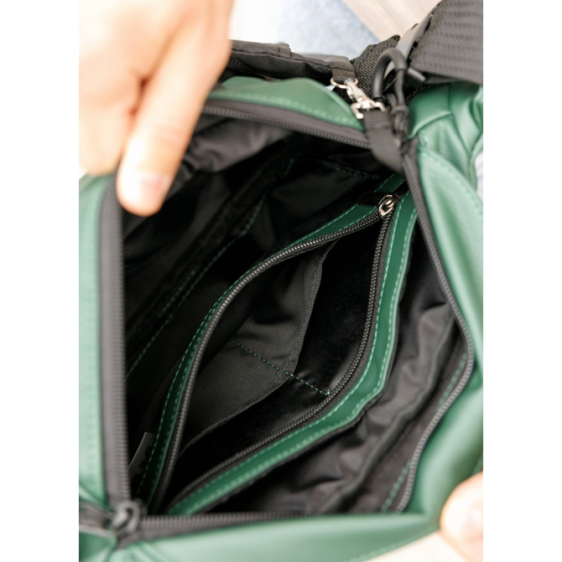 Велика чоловіча поясна сумка бананка Sambag DynamicDart зелена (80411007m)