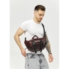 Велика шкіряна чоловіча поясна сумка бананка Sambag DynamicDart марсала (80411120m)