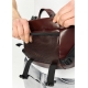 Велика шкіряна чоловіча поясна сумка бананка Sambag DynamicDart марсала (80411120m)