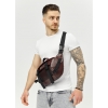 Велика шкіряна чоловіча поясна сумка бананка Sambag DynamicDart марсала (80411120m)