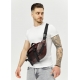 Велика шкіряна чоловіча поясна сумка бананка Sambag DynamicDart марсала (80411120m)