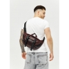 Велика шкіряна чоловіча поясна сумка бананка Sambag DynamicDart марсала (80411120m)