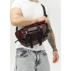 Велика шкіряна чоловіча поясна сумка бананка Sambag DynamicDart марсала (80411120m)