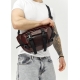 Велика шкіряна чоловіча поясна сумка бананка Sambag DynamicDart марсала (80411120m)