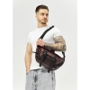 Велика шкіряна чоловіча поясна сумка бананка Sambag DynamicDart марсала (80411120m)