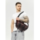 Велика шкіряна чоловіча поясна сумка бананка Sambag DynamicDart марсала (80411120m)