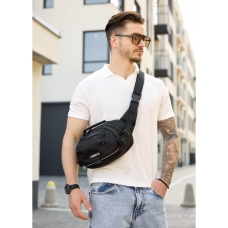 Сумка через плече бананка Sambag Flex Pro чорна