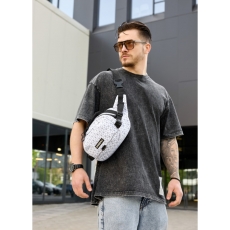 Сумка через плече бананка Sambag Flex Pro принт "Square"