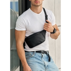 Сумка на пояс бананка Sambag Tirso Aqwam чорна водостійка
