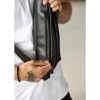 Чоловіча шкіряна сумка на пояс бананка Sambag Holster MSH чорна з перфорацією (87119101m)