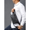 Чоловіча шкіряна сумка бананка Sambag 0ST чорна (88218101)