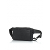 Чоловіча шкіряна сумка бананка Sambag 0ST чорна (88218101)