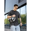 Велика чоловіча поясна сумка бананка Sambag DynamicDart тканева принт "Leaves" (80411144m)