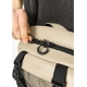 Велика шкіряна жіноча поясна сумка бананка Sambag DynamicDart сіра (80411130m)