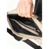 Велика шкіряна жіноча поясна сумка бананка Sambag DynamicDart сіра (80411130m)