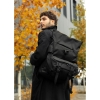 Чоловічий рюкзак рол Sambag RollTop Double чорний тканевий (24330065m)