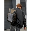 Чоловічий рюкзак Sambag RollTop Hacking чорний принт "Illusion" (24460122m)