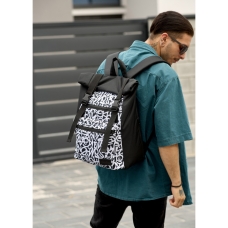 Чоловічий рюкзак Sambag RollTop One з принтом "Graphity"
