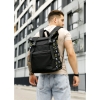 Мужской рюкзак ролл Sambag RollTop LTT чорний оксфорд принт (24238731m)