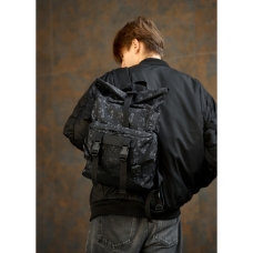 Рюкзак рол Sambag RollTop Double чорний принт