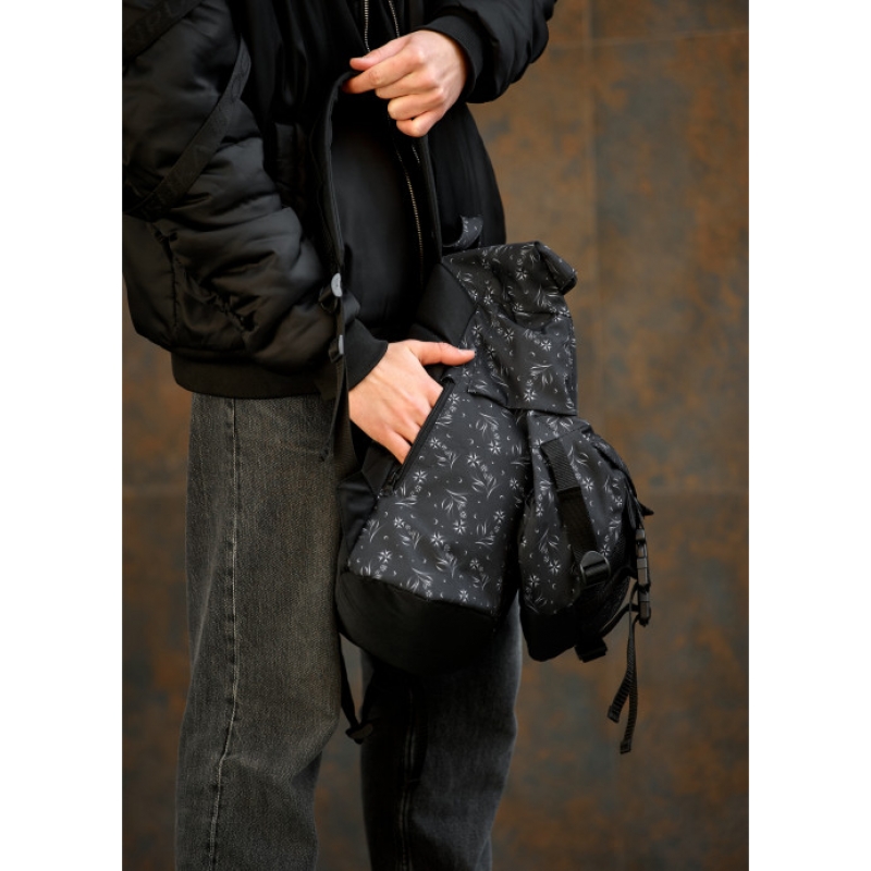 Рюкзак рол Sambag RollTop Double чорний принт (24330702m)