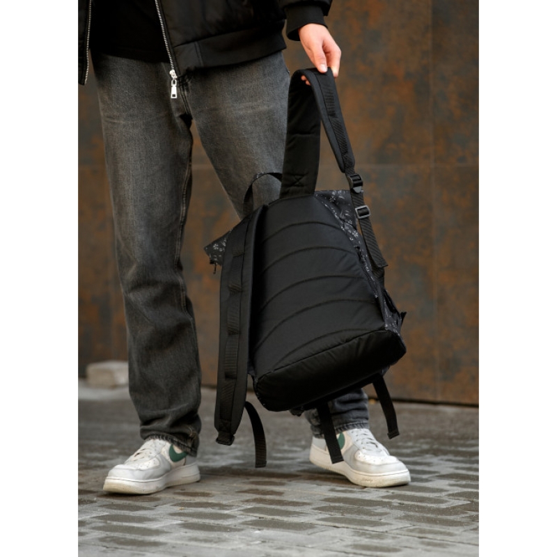 Рюкзак рол Sambag RollTop Double чорний принт (24330702m)