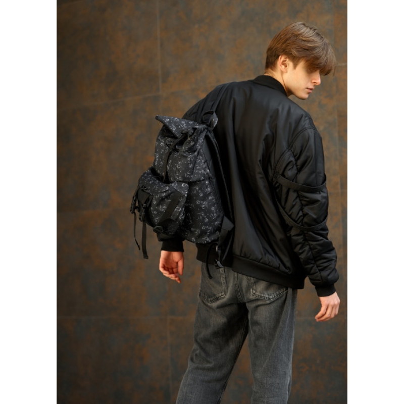 Рюкзак рол Sambag RollTop Double чорний принт (24330702m)