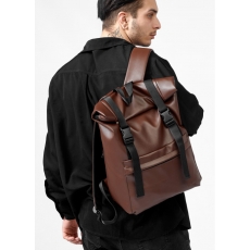 Рюкзак ролл Sambag унісекс RollTop Milton шоколадний